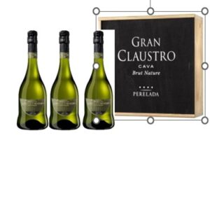 Peralada Gran Claustro Brut Nature Gran Reserva D.O. Cava -Caja 3 botella s